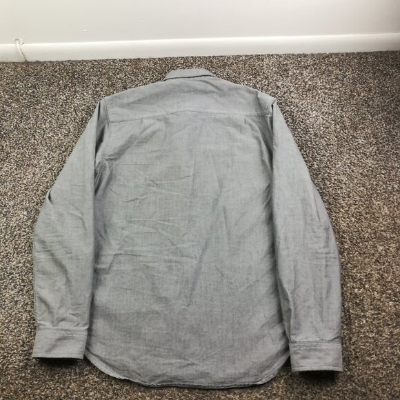 Flint & Tinder Shirt Texas Made Oxford L/S Button Up Gray Mens Medium - Picture 6 of 11